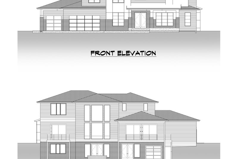 House Plan Design - Exterior - Other Elevation 2 for Contemporary House Plan #1066-148 - 5 bed, 5.5 bath