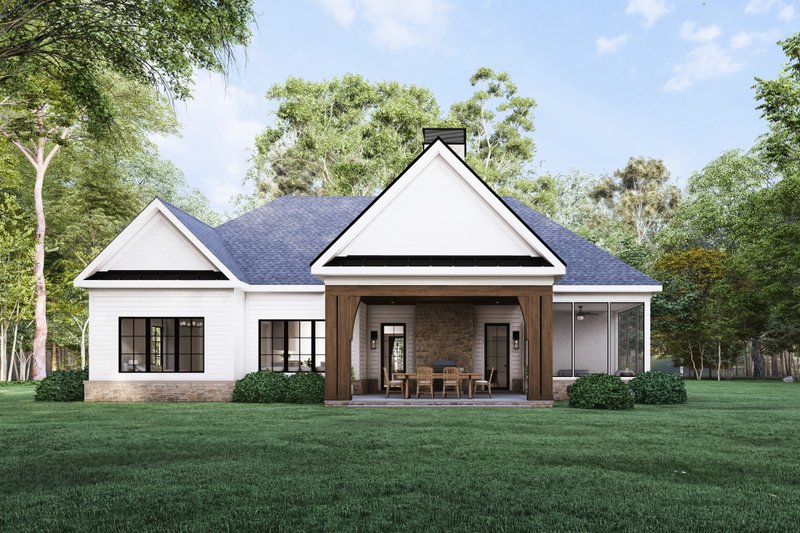 Architectural House Design - Exterior - Rear Elevation for Farmhouse House Plan #1094-30 - 4 bed, 3.5 bath