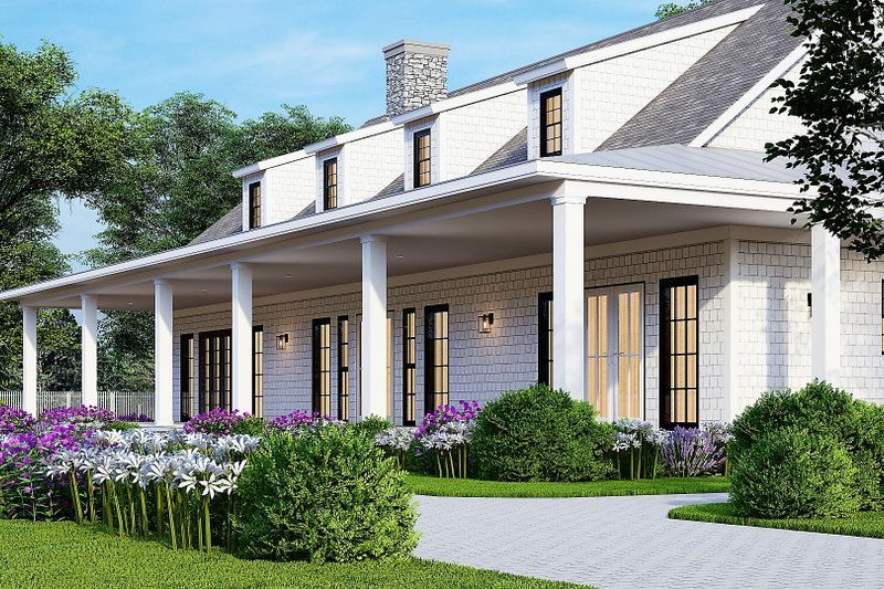 Architectural House Design - Exterior - Front Elevation 5 for Ranch House Plan #54-400 - 3 bed, 3.5 bath