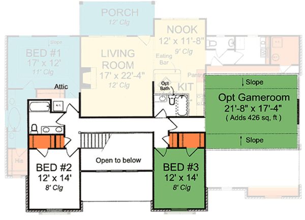 Architectural House Design - Cottage Floor Plan - Upper Floor Plan #513-2059