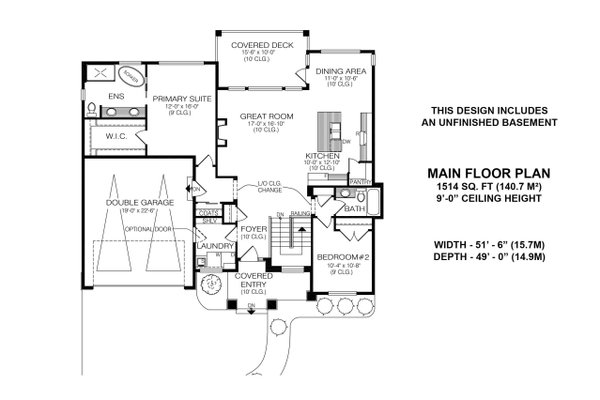 Dream House Plan - Craftsman Floor Plan - Main Floor Plan #1100-69