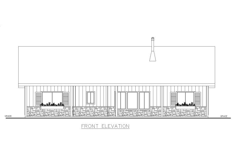 Dream House Plan - Exterior - Front Elevation 3 for Country House Plan #117-991 - 3 bed, 2 bath