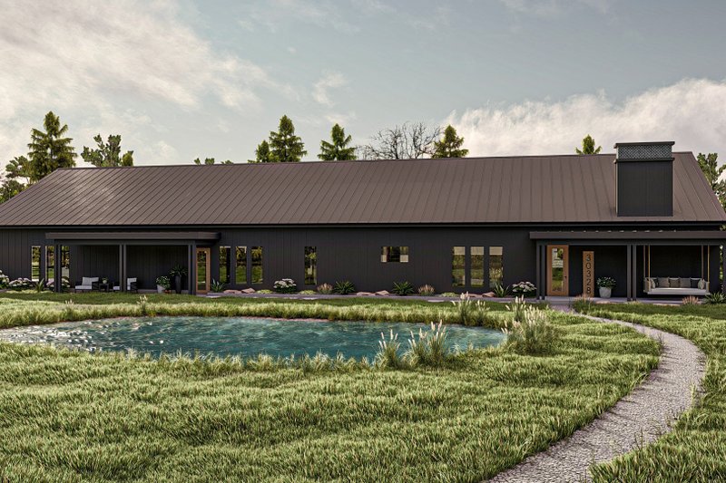 House Plan Design - Exterior - Front Elevation for Barndominium House Plan #455-542 - 3 bed, 4.5 bath