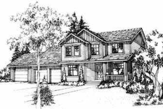 Exterior - Front Elevation for Traditional House Plan #78-161 - 4 bed, 2.5 bath