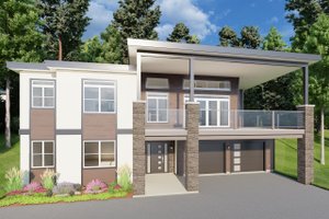 Contemporary Exterior - Front Elevation Plan #126-251