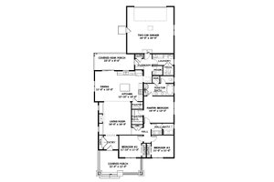 Floor Plan - Main Floor for Craftsman House Plan #434-4 - 3 bed, 2.5 bath