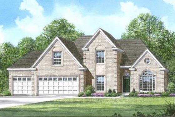Exterior - Front Elevation for Traditional House Plan #424-147 - 4 bed, 3 bath