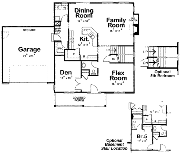 House Design - Traditional Floor Plan - Main Floor Plan #20-1777