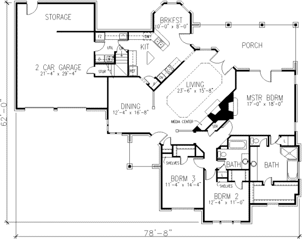 Home Plan - European Floor Plan - Main Floor Plan #410-358