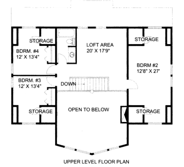 Craftsman Floor Plan - Upper Floor Plan #117-702