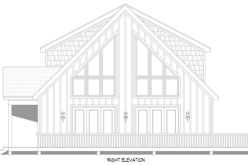 House Plan Design - Exterior - Other Elevation 2 for Farmhouse House Plan #932-1427 - 3 bed, 2 bath