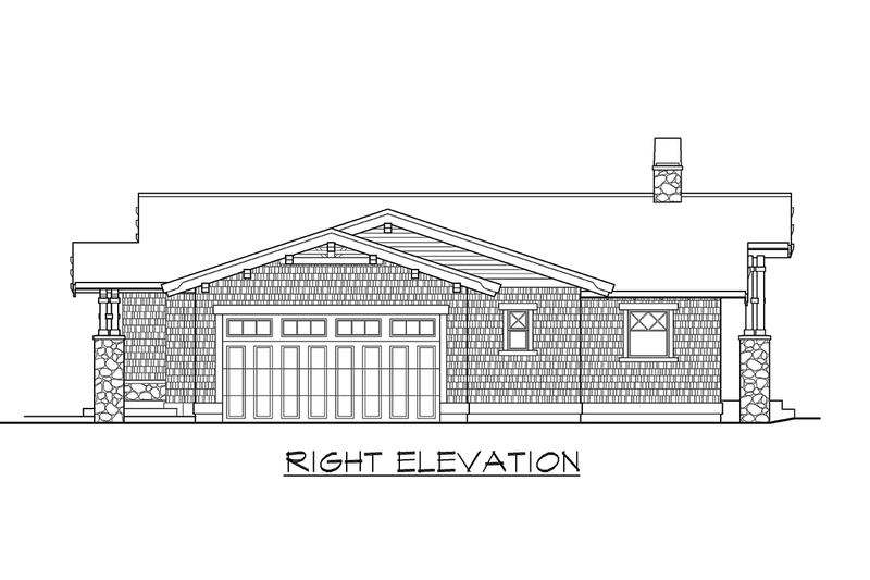 Home Plan - Exterior - Other Elevation 3 for Craftsman House Plan #132-194 - 2 bed, 2 bath