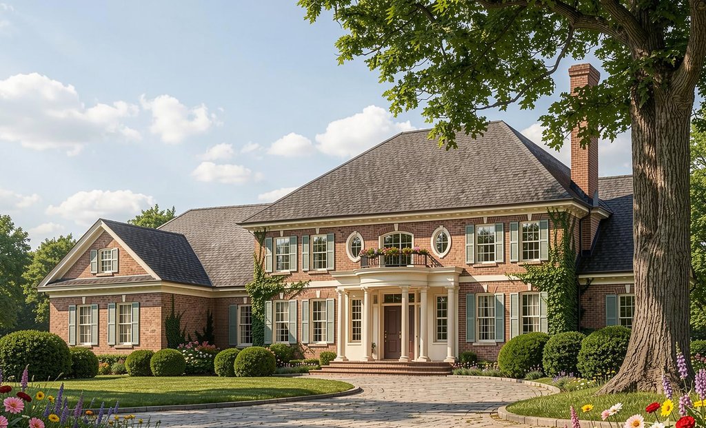 Exterior - Front Elevation 2 for Southern House Plan #137-248 - 5 bed, 5 bath