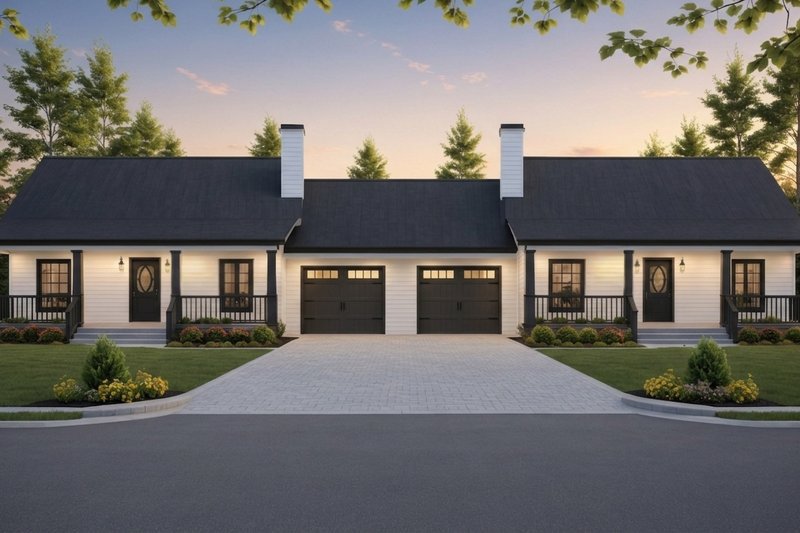 House Blueprint - Exterior - Front Elevation 2 for Country House Plan #21-659 - 1 bed, 1 bath