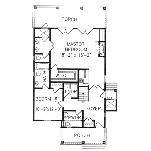 Architectural House Design - Beach Floor Plan - Main Floor Plan #54-115