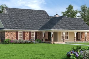 Exterior - Rear Elevation for Craftsman House Plan #45-587 - 3 bed, 2.5 bath
