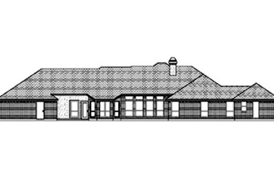 Exterior - Rear Elevation for Traditional House Plan #84-379 - 4 bed, 3 bath