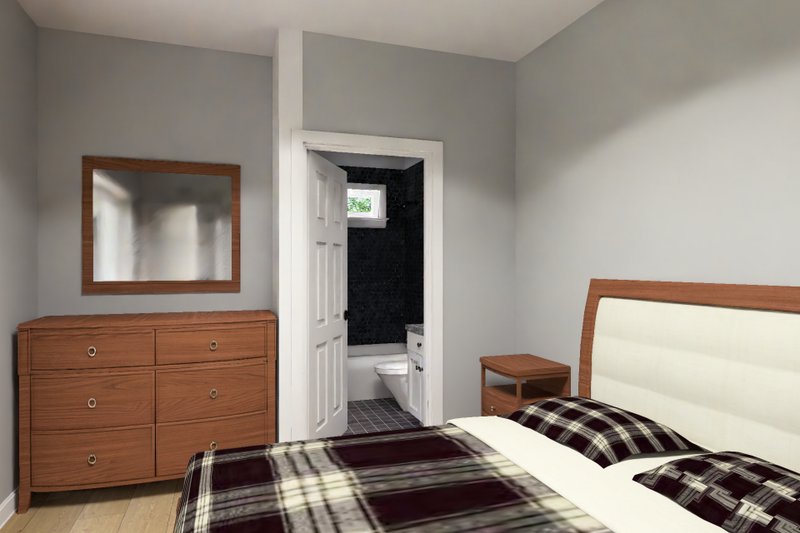 House Blueprint - Interior - Master Bedroom 1 for Modern House Plan #513-2446 - 2 bed, 2 bath