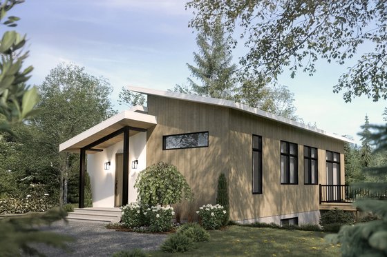 Exterior - Other Elevation for Contemporary House Plan #23-2906 - 2 bed, 1 bath