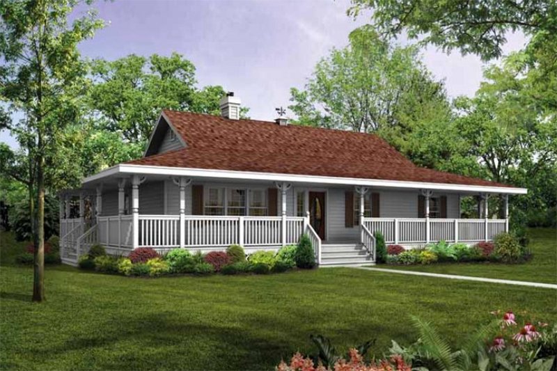Dream House Plan - Farmhouse Exterior - Front Elevation Plan #47-648