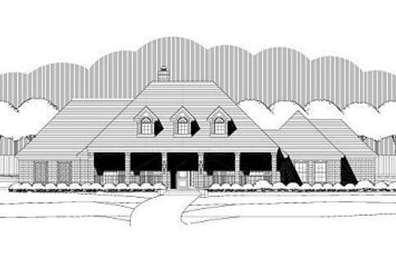Exterior - Front Elevation for Traditional House Plan #411-743 - 3 bed, 2 bath