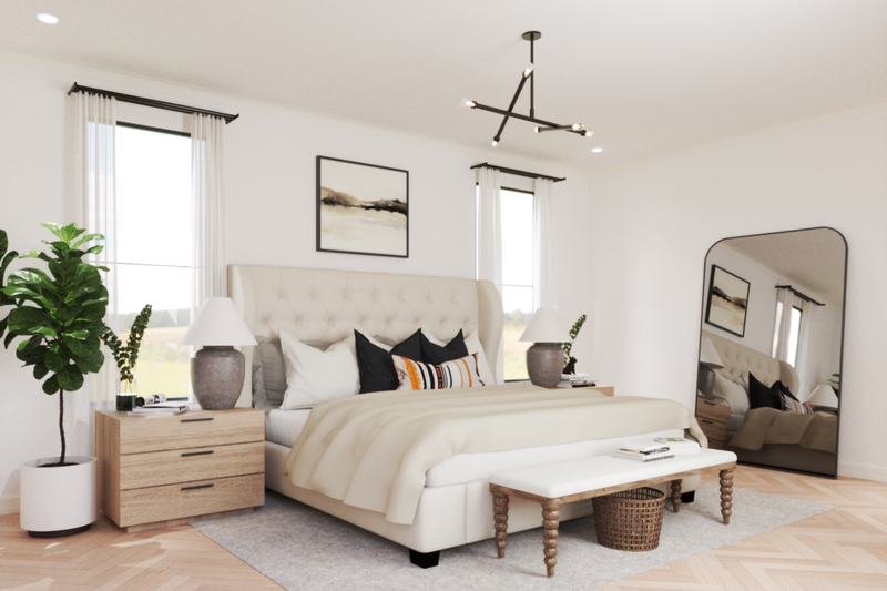 House Design - Interior - Master Bedroom for Farmhouse House Plan #119-458 - 3 bed, 2 bath
