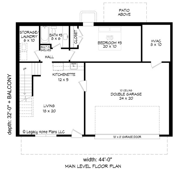 Contemporary Floor Plan - Main Floor Plan #932-946