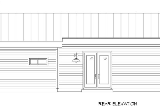 Exterior - Rear Elevation for Contemporary House Plan #932-641 - 3 bed, 3 bath