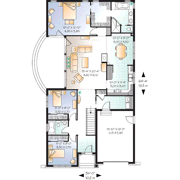 Craftsman Floor Plan - Main Floor Plan #23-649