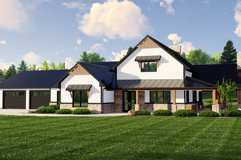 Architectural House Design - Farmhouse Exterior - Front Elevation Plan #1064-257