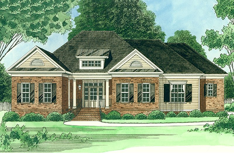 Dream House Plan - Ranch Exterior - Front Elevation Plan #1054-25