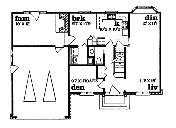 Colonial Floor Plan - Main Floor Plan #47-130