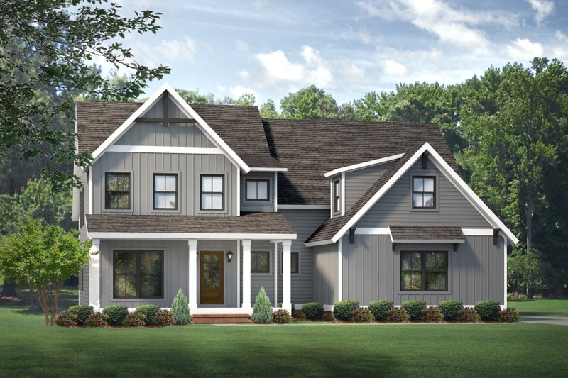 Architectural House Design - Exterior - Front Elevation 3 for Country House Plan #1080-12 - 4 bed, 4 bath