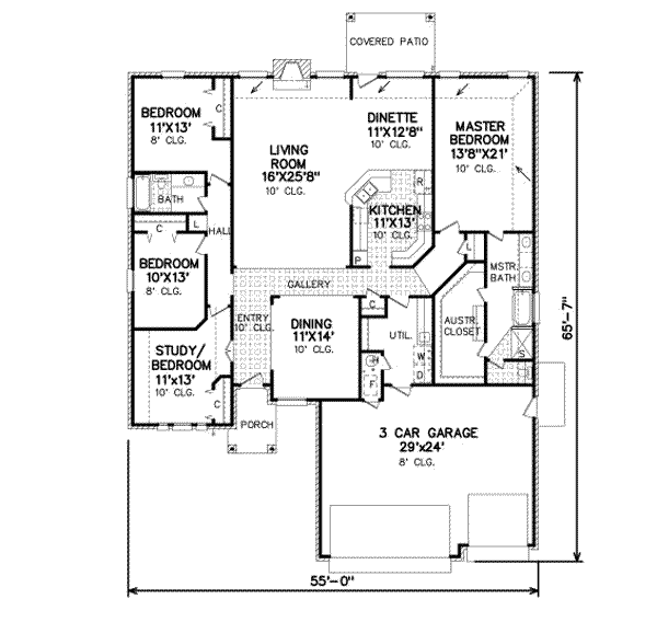 Traditional Floor Plan - Main Floor Plan #65-320