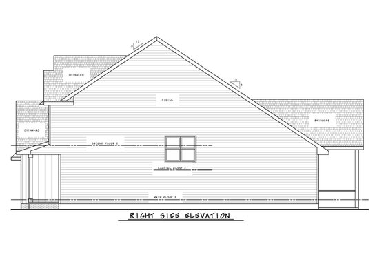 Exterior - Other Elevation 3 for Modern House Plan #20-2487 - 4 bed, 3.5 bath