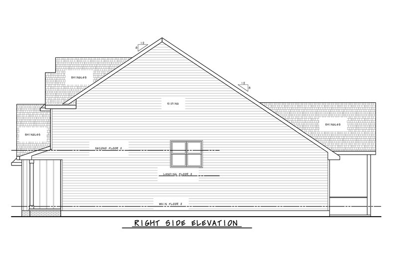 House Blueprint - Exterior - Other Elevation 3 for Modern House Plan #20-2487 - 4 bed, 3.5 bath