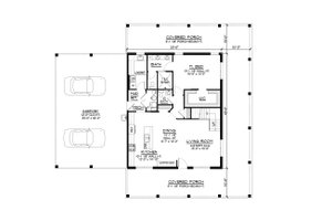 Floor Plan - Main Floor for Barndominium House Plan #1064-230 - 3 bed, 2.5 bath