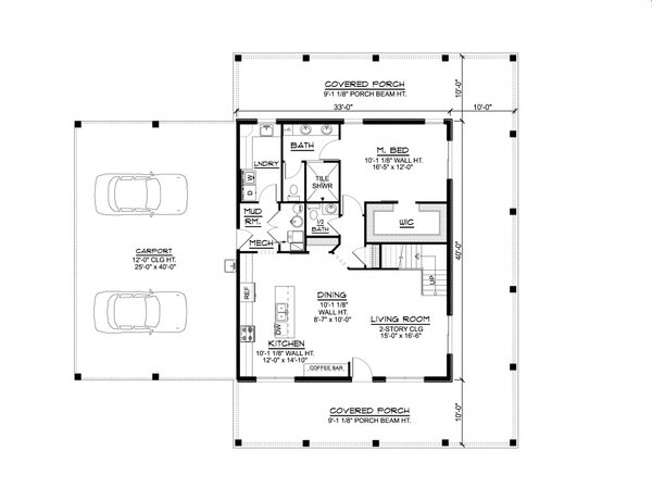 Barndominium Floor Plan - Main Floor Plan #1064-230