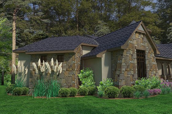 Side view - 3200 square foot European home