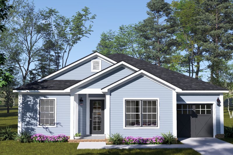 Architectural House Design - Exterior - Front Elevation 2 for Cottage House Plan #513-2467 - 4 bed, 3 bath
