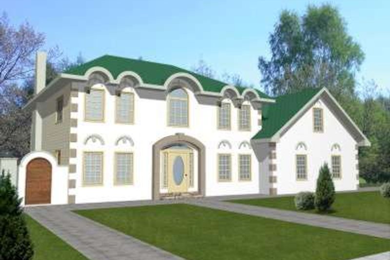 Dream House Plan - European Exterior - Front Elevation Plan #117-441