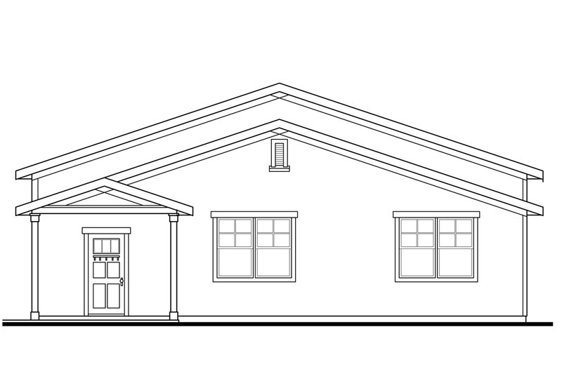 Dream House Plan - Exterior - Other Elevation 1 for Traditional House Plan #124-960, 1 bath