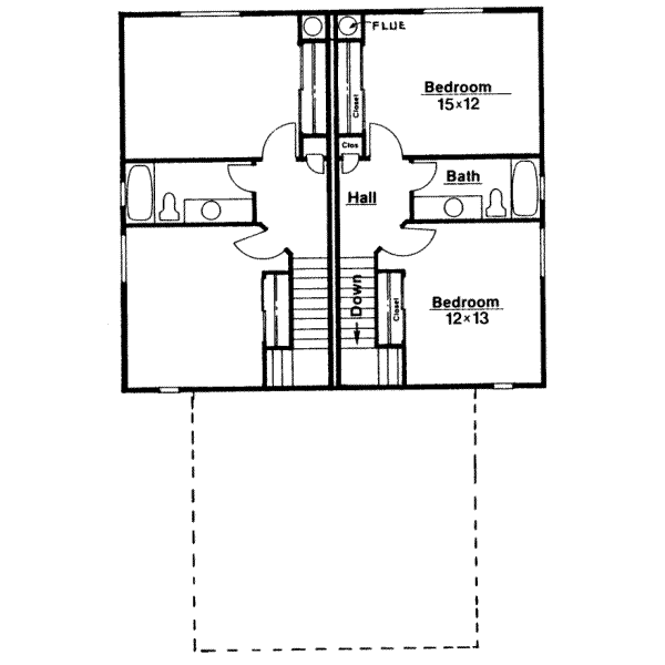 Modern Floor Plan - Upper Floor Plan #303-229