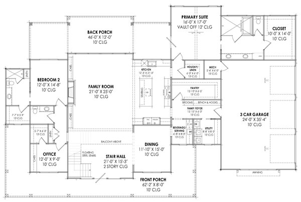 Farmhouse Floor Plan - Main Floor Plan #1096-7