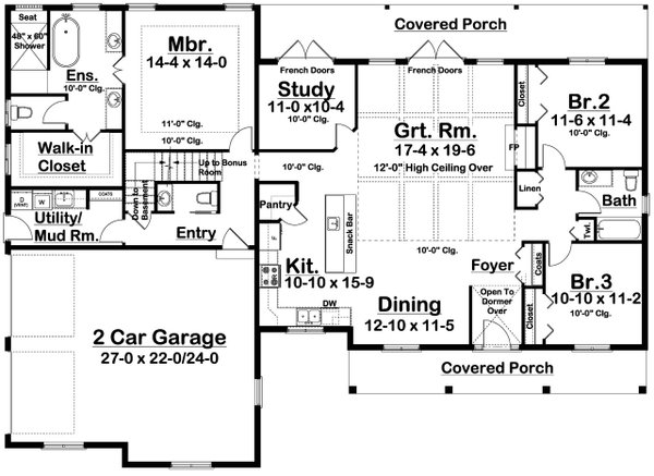 Farmhouse Floor Plan - Other Floor Plan #126-240