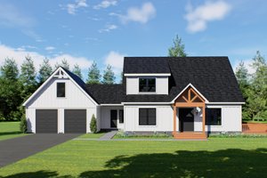 House Plan Design - Exterior - Front Elevation for Farmhouse House Plan #932-1427 - 3 bed, 2 bath