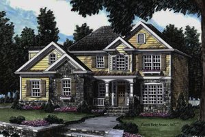 Country Exterior - Front Elevation Plan #927-625