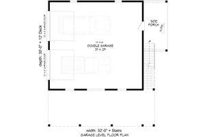 Floor Plan - Main Floor for Contemporary House Plan #932-1374 - 1 bed, 1 bath