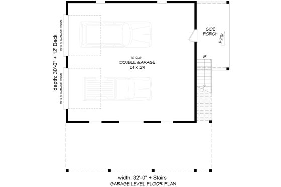 Floor Plan - Main Floor for Contemporary House Plan #932-1374 - 1 bed, 1 bath
