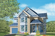 Victorian Style House Plan - 4 Beds 2.5 Baths 2479 Sq/Ft Plan #25-2197 